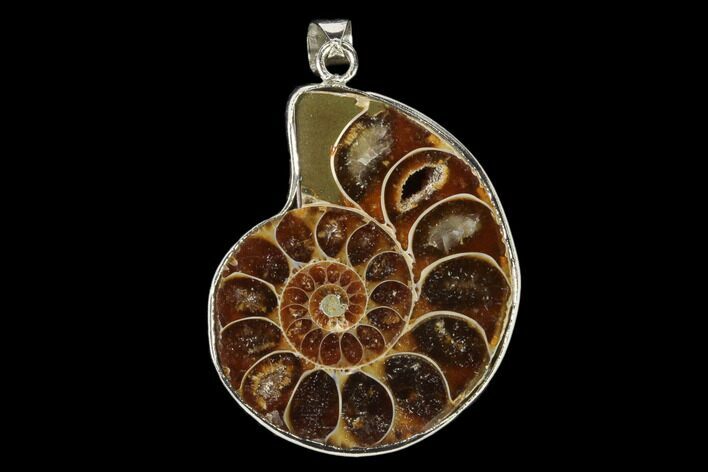 Fossil Ammonite Pendant - Million Years Old #151979